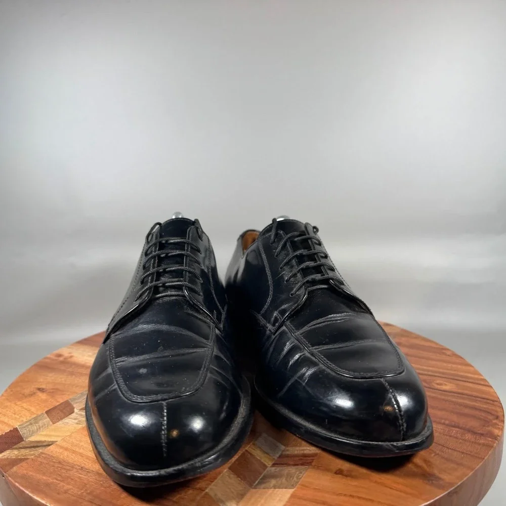 Cole Haan Mens Black Leather Split Toe Derby Dress Shoes C02699 Size 10 D